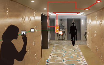indoor elevator lobby