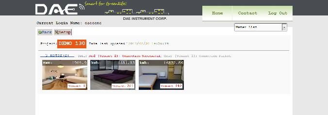 Tenant display screenshot